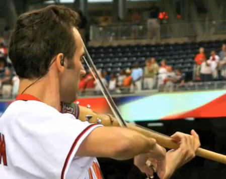 Glenn Donellan baseball bat violin Washington Nationals
